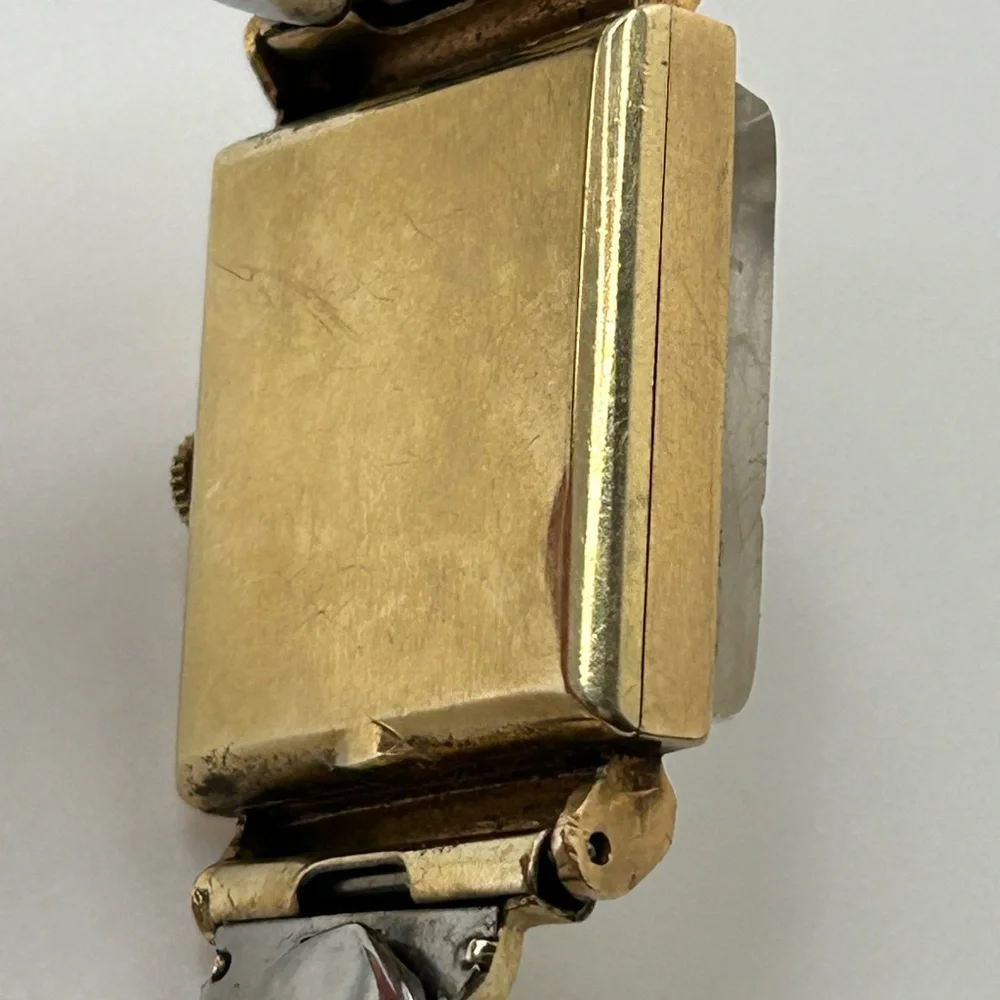 1940s Buren Grand-Prix Men's Square Roman Numeral Wristwatch #616 Working